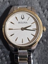98L277 BULOVA SUTTON WOMEN'S WATCH QUARTZ TWO TONE STAINLESS STEEL BRACELET M-17
