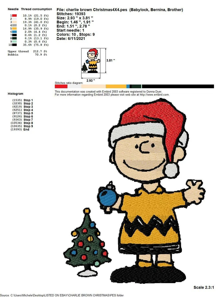 15 DISEÑOS DE MÁQUINA DE BORDAR NAVIDAD PES JEF HUS EXP DST UNIDAD USB Foto 4 de 4