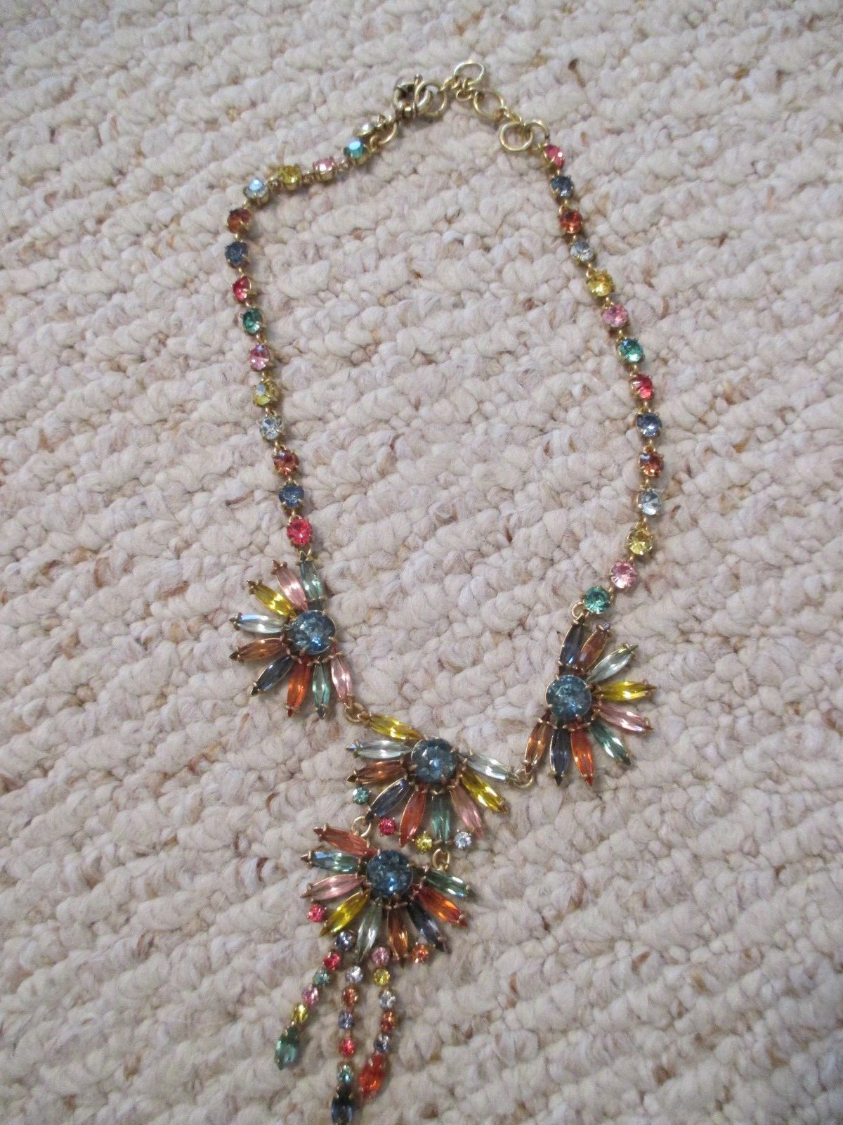 J Crew Multi Color Rhinestone Statement Necklace - image 5