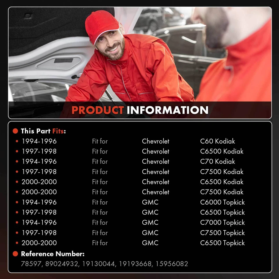 Compresor de aire acondicionado con embrague para Chevrolet C60 Kodiak GMC C6500 97-00 C7500 Topkick Foto 3 de 4