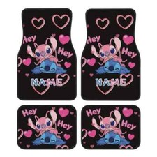 Stitch Star Baby Car Floor Mats Custom Text Disney Gift For Suv Sedan And Truck