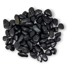 5 lb Decorative Black River Rocks Onyx Pebbles for Plants Aquarium Stones 1-3" 