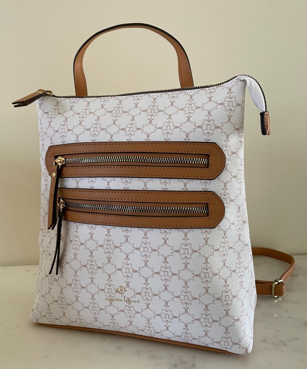 Nanette Lepore White Backpack with Gold Details White Quilted - Gold Backpack – Nfinity™ Cheer main image 4