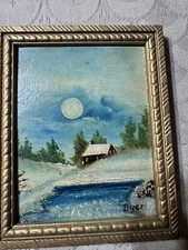 Small Dyer "Landscape Scene" Oil Painting #3 - Signed And Framed