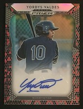 2019 Panini Prizm Yordys Valdes Auto Snake Skin #85 Draft Autograph Snakeskin
