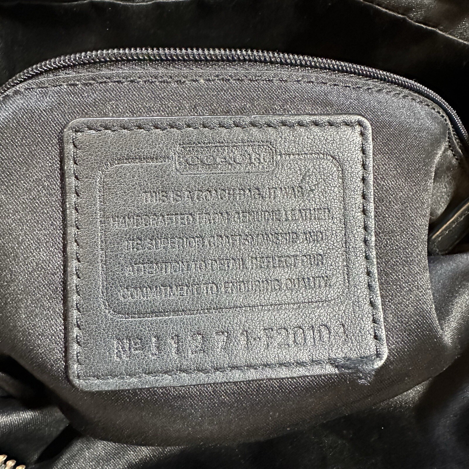 Coach Ashley Black Leather Python Trim Purse Shou… - image 10