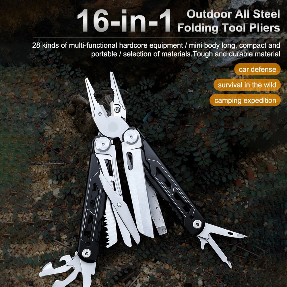 Multi tool Multipurpose Outdoor Folding Pocket Pliers Multitool 16 in 1