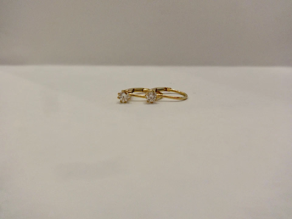 "Sonderangebot" Ohrhänger mit  2 Brillanten 0,26 Carat 750 er Gelbgold. - Bild 4 von 4