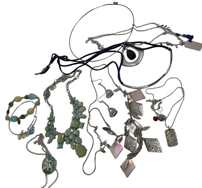 Vtg to Mod JEWELRY LOT Lia Sophia locket Guess Cookie Lee Origami Owl JLo
