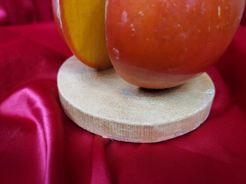 Vtg MCM Napkin Holder Harvest Pumpkin Tomato Gourd Wooden Halloween Kitschy - Picture 4 of 5