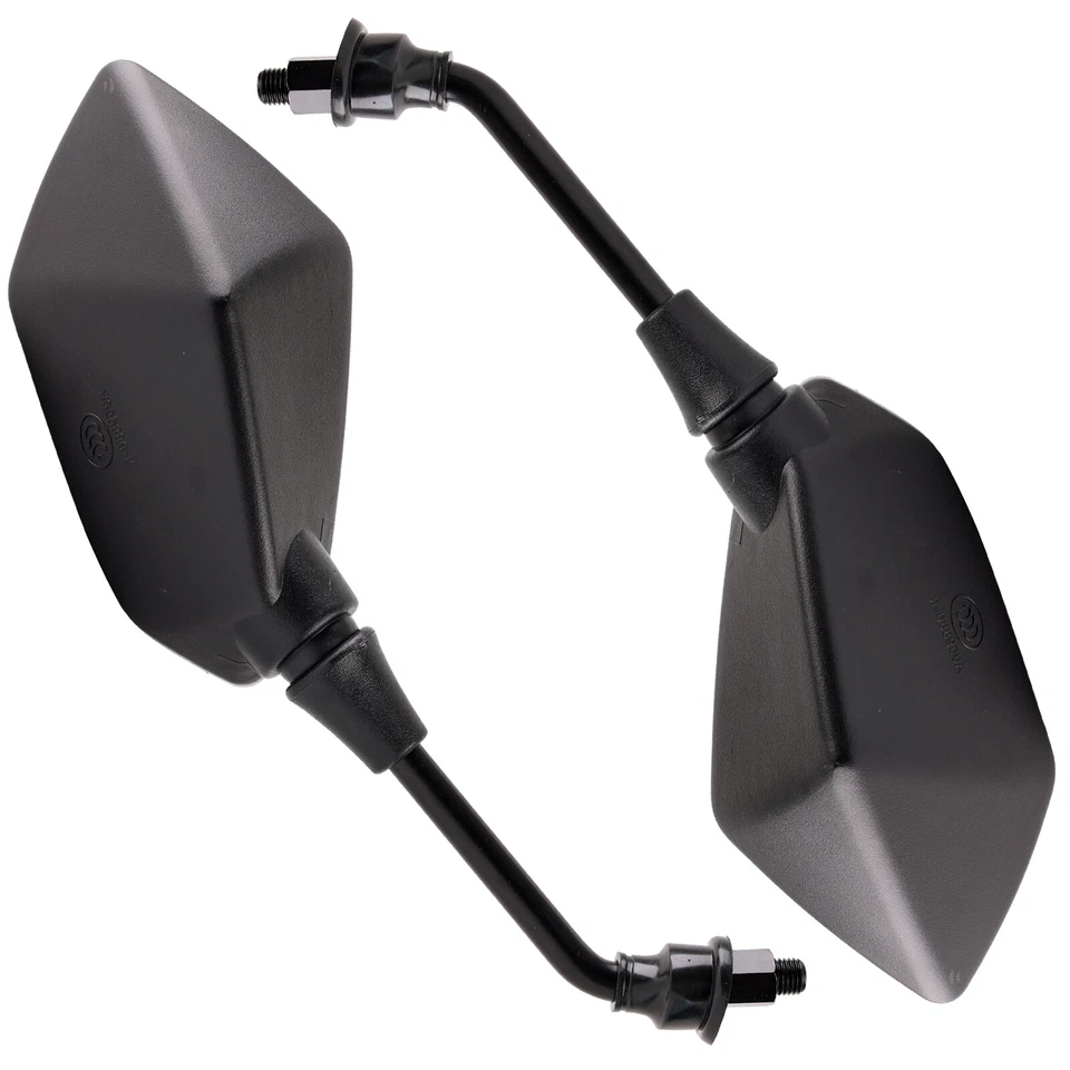 2 Pcs 8mm 10mm Motorcycle Wing Rear View Side Mirrors Black 7/8'' ATV Scooter - Image 4 of 4