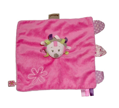 WIE NEU* Nattou Igel rosa lila Schmusetuch Schnuffeltuch Kuscheltuch Fingerpuppe