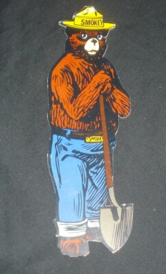 Vintage SMOKEY BEAR Forest Fire Prevention Promotional Cardstock Bookmark