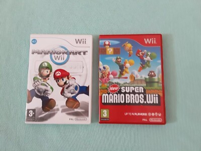 mario kart wii(with Manual) Plus New Super Mario Wii(with