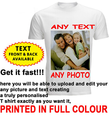 Personalisiertes T-Shirt individuell auf Ihr Bild bedruckt Hirschhenne Party Männer Logo Text