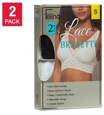 Felina Ladies' Lace Bralette Bra 2-Pack