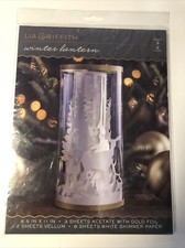 Lanterne d'hiver Lia Griffith vélin scintillant lampe à thé projet artisanal de vacances NEUF