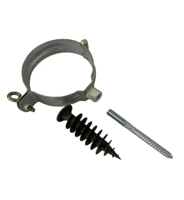 ZAMBELLI Set Standrohrschelle 100 mm + Dübel + Stockschraube 80 mm