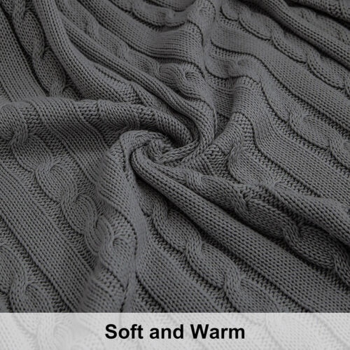 NTBAY 100% Cotton Blanket Weighted Warm Good Craftsmanship 14 Colors Throw Twin - Picture 36 of 108