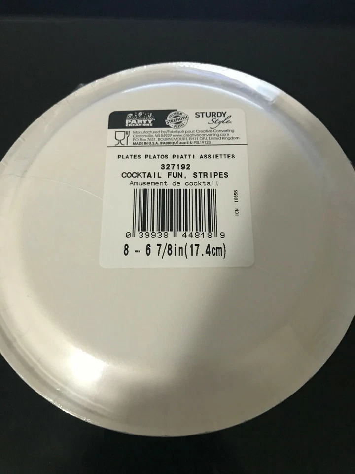 Cocktail Fun Summer Luau Tropical Drinks Theme Party Paper Dessert Plates 8 Pack - Image 4 of 4