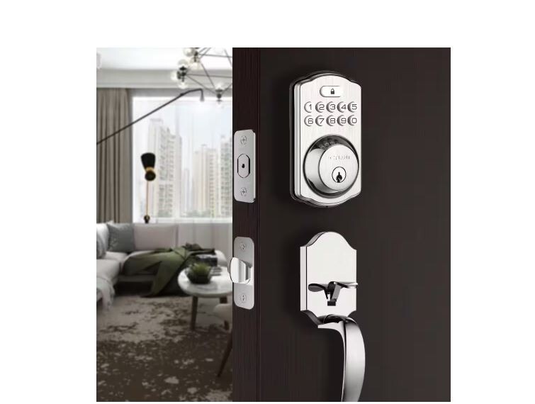 Defiant Single Cylinder Castle Electronic Keypad Deadbolt Satin Nickel
