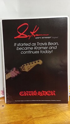 KRAMER GUITARS ORIGINAL GARY KRAMER GUITAR PRINT AD 11 X 8.5  00A8
