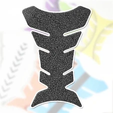 MC Motoparts Plain Black Fish Bone Gas Tank Pad Protector Cover Grip Removable