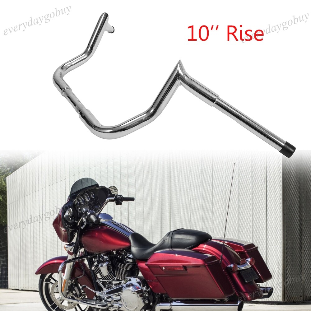10" Meathook Ape Hanger Bars Handlebars For Harley Touring Street Glide