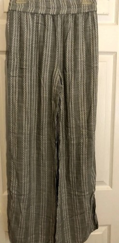Pantalones de mujer gris enebro azul argyle cintura elástica 100 % rayón talla XS - Imagen 6 de 6