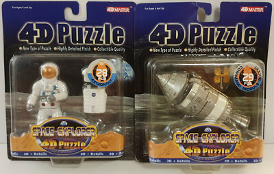 SPACE: COMMAND MODULE RAKETE & ASTRONAUT 4D PUZZLE SET
