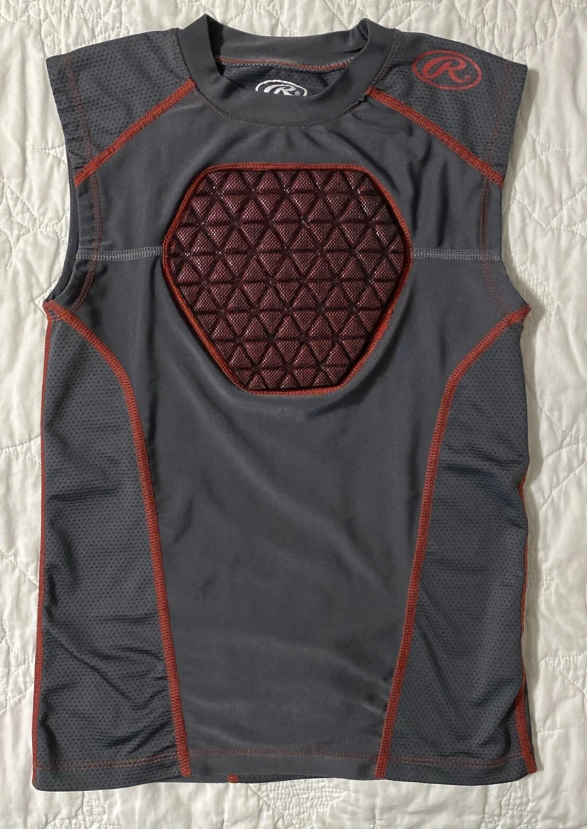 Chemise De Protection Sternum Rawlings – Jeunes Baseball Softball – Taille Large Noire
