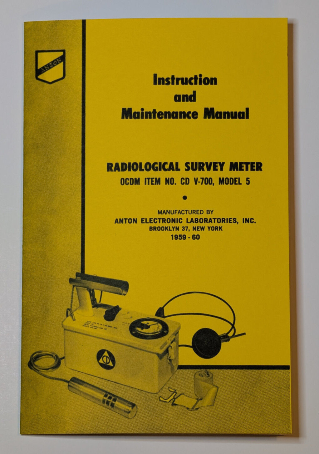 Anton CDV-700 Model 5 Geiger Counter Civil Defense Instruction Manual CD V-700 6
