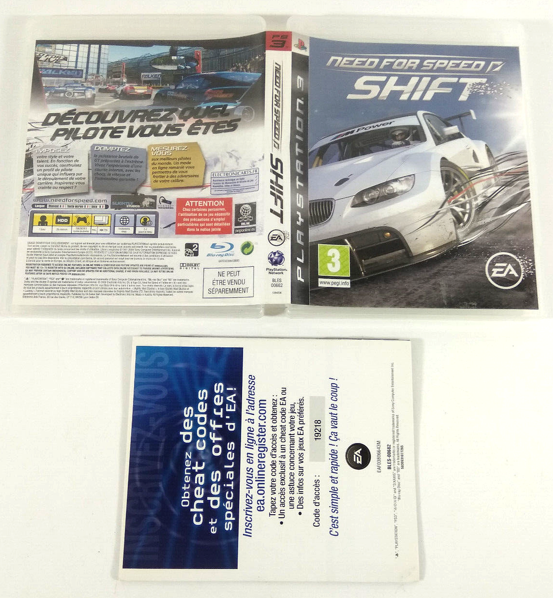 Playstation 3 PS3 VF Need for Speed Shift with manual Fast and