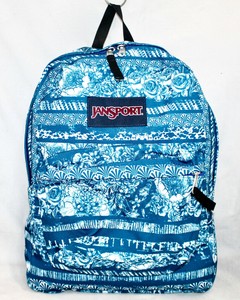 jansport white floral backpack