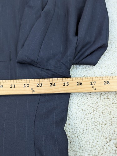 Traje Jos A Bank Para Hombres 50S 38x27 Negro Rayas Lana 2 Piezas Chaqueta Pantalones De Colección - Imagen 3 de 23