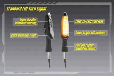 Yosh LED Front Turn Signal Kit With Clear Lens Kawasaki Z125
