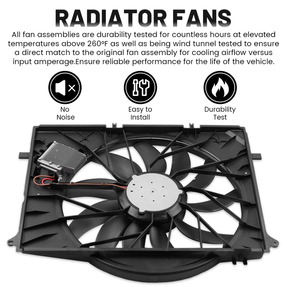 Conjunto de ventilador de refrigeración del radiador para Mercedes-Benz S430 S500 A2205000193 2000-2006 Foto 4 de 4