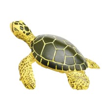 Green Sea Turtle Baby Miniature Animal Safari Collectible Toy Figure 2"L 1"H