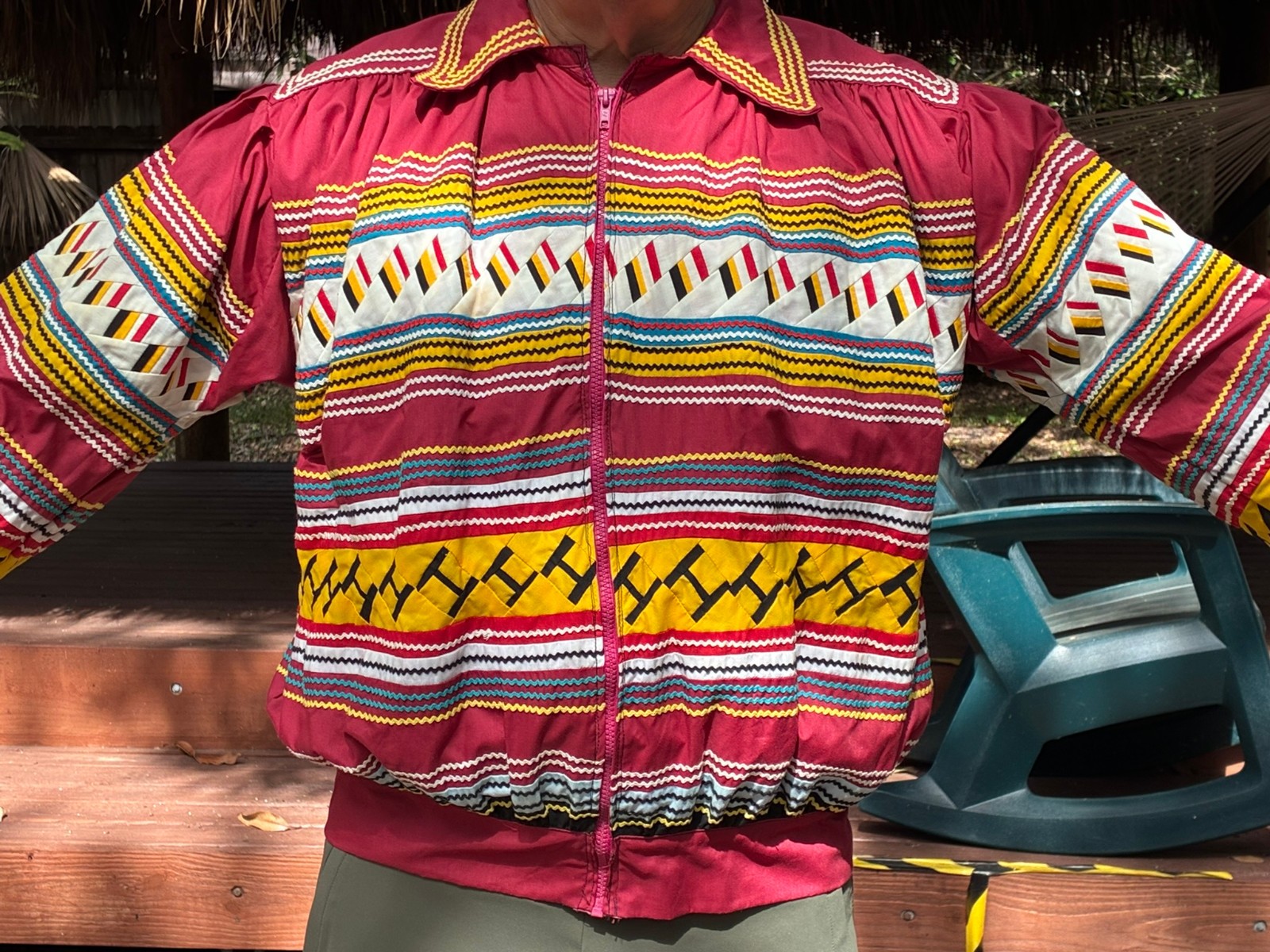 Early 1990's Seminole Patchwork Lined Jacket Larg… - image 16