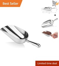 Aluminum Utility Scoop 12oz Silver Ice Flour Sugar Candy Kitchen Tool