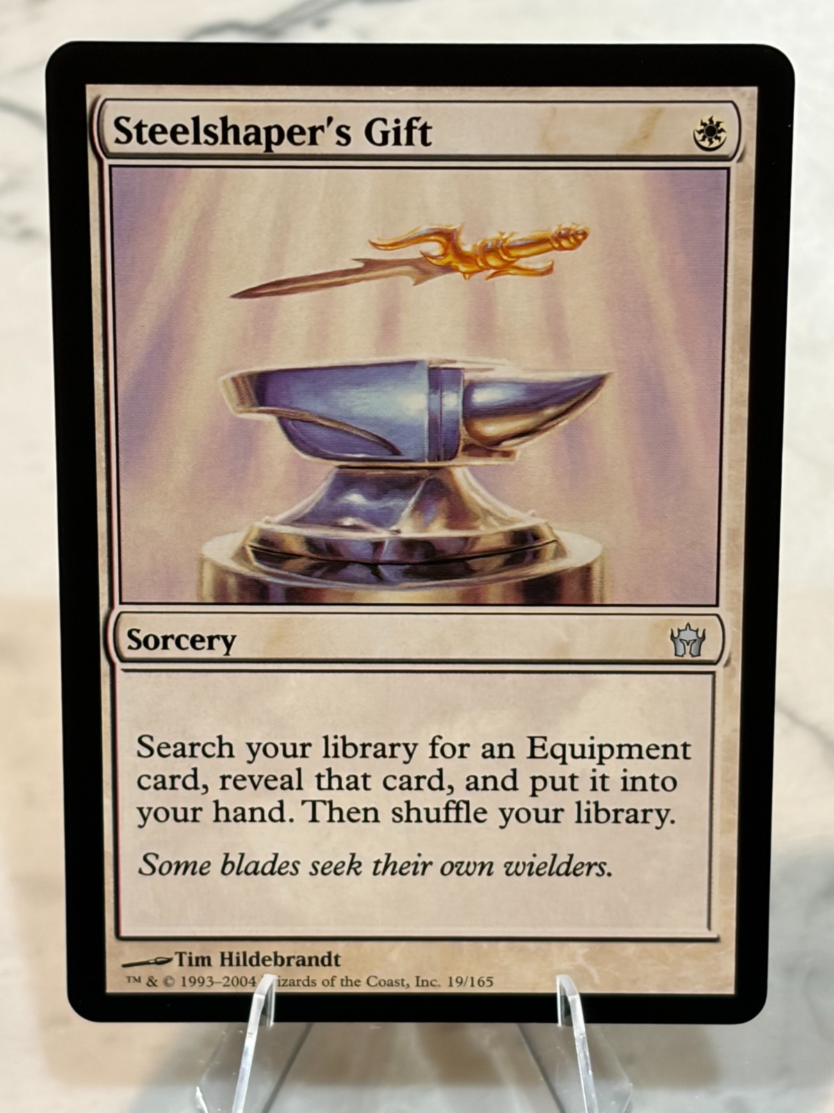 NM Steelshaper's Gift Fifth Dawn Mtg Magic the Gathering White Sorcery
