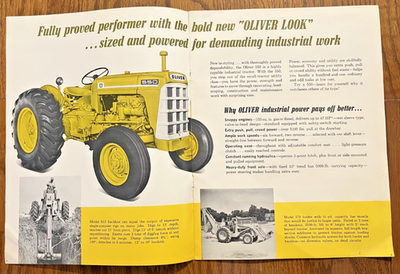 Oliver 550 Industrial Tractor with Loader & Backhoe sales brochure