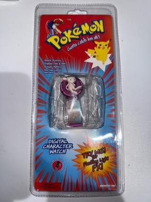 Vintage 1995 Trendmasters Nintendo Pokemon Mew Digital Ring Watch NEW D