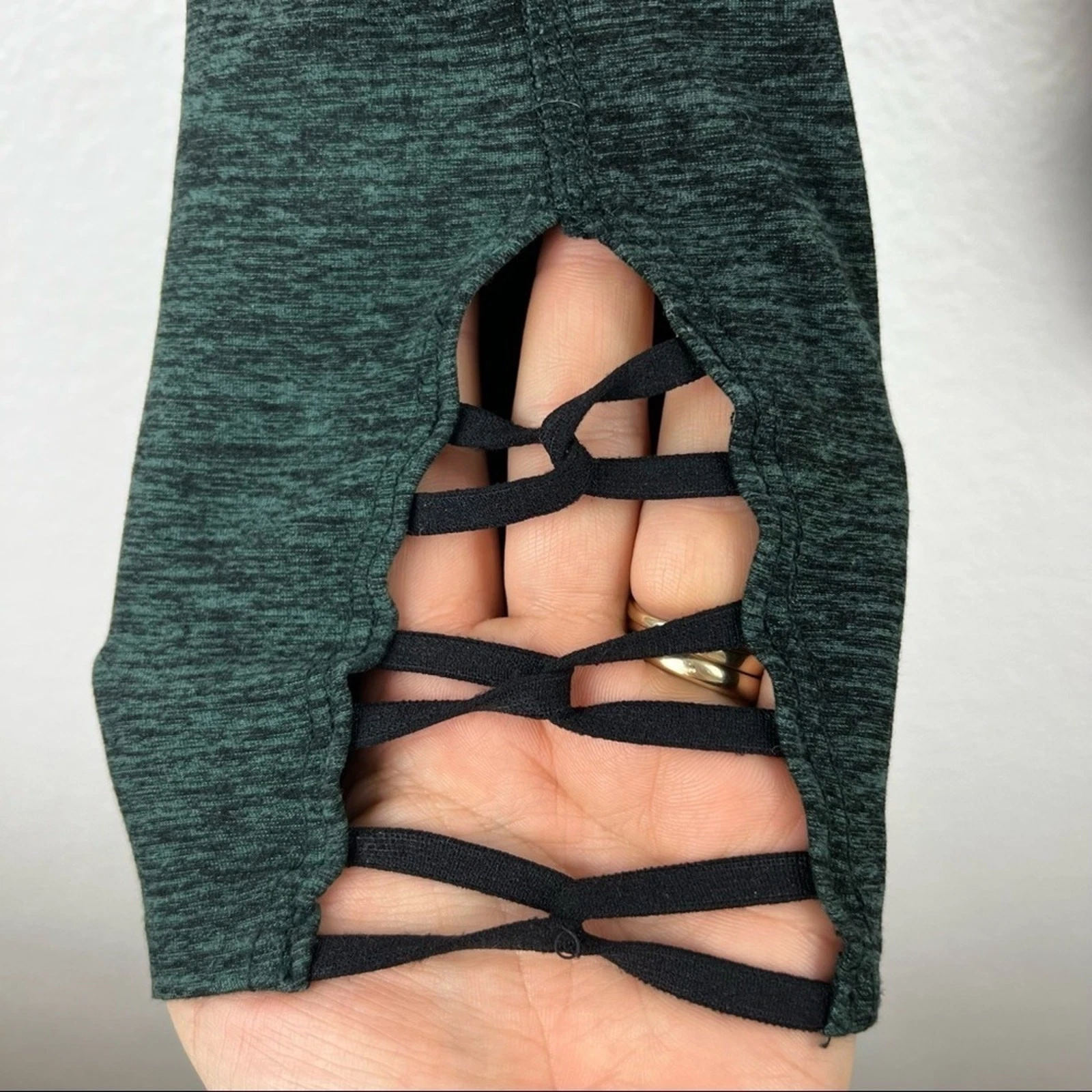 beyond-yoga high rise space dye elastic cuff detail leggings