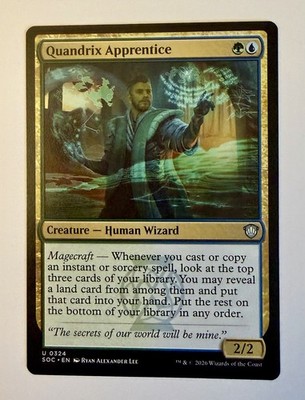 Quandrix Apprentice #324 (NM) (Non-Foil) (U) (SOC) Magic MTG