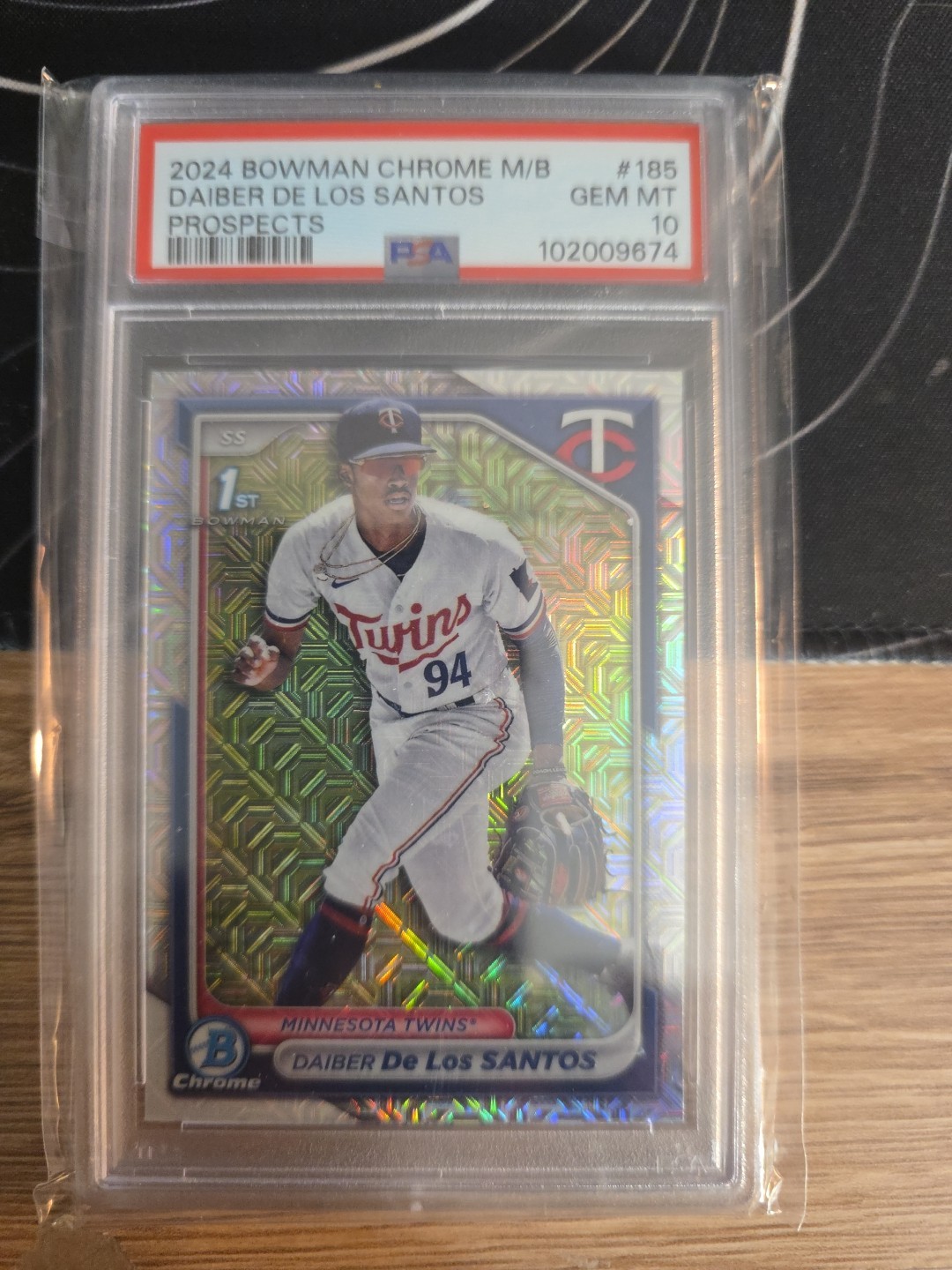 2024 Bowman Chrome - Prospects Daiber De Los Santos #BCP-185 Mojo Refractor (RC)