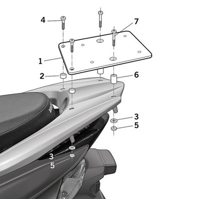 SHAD Gepäckträger (für: Honda NSC 110 Vision CBS JF31 12-13 )