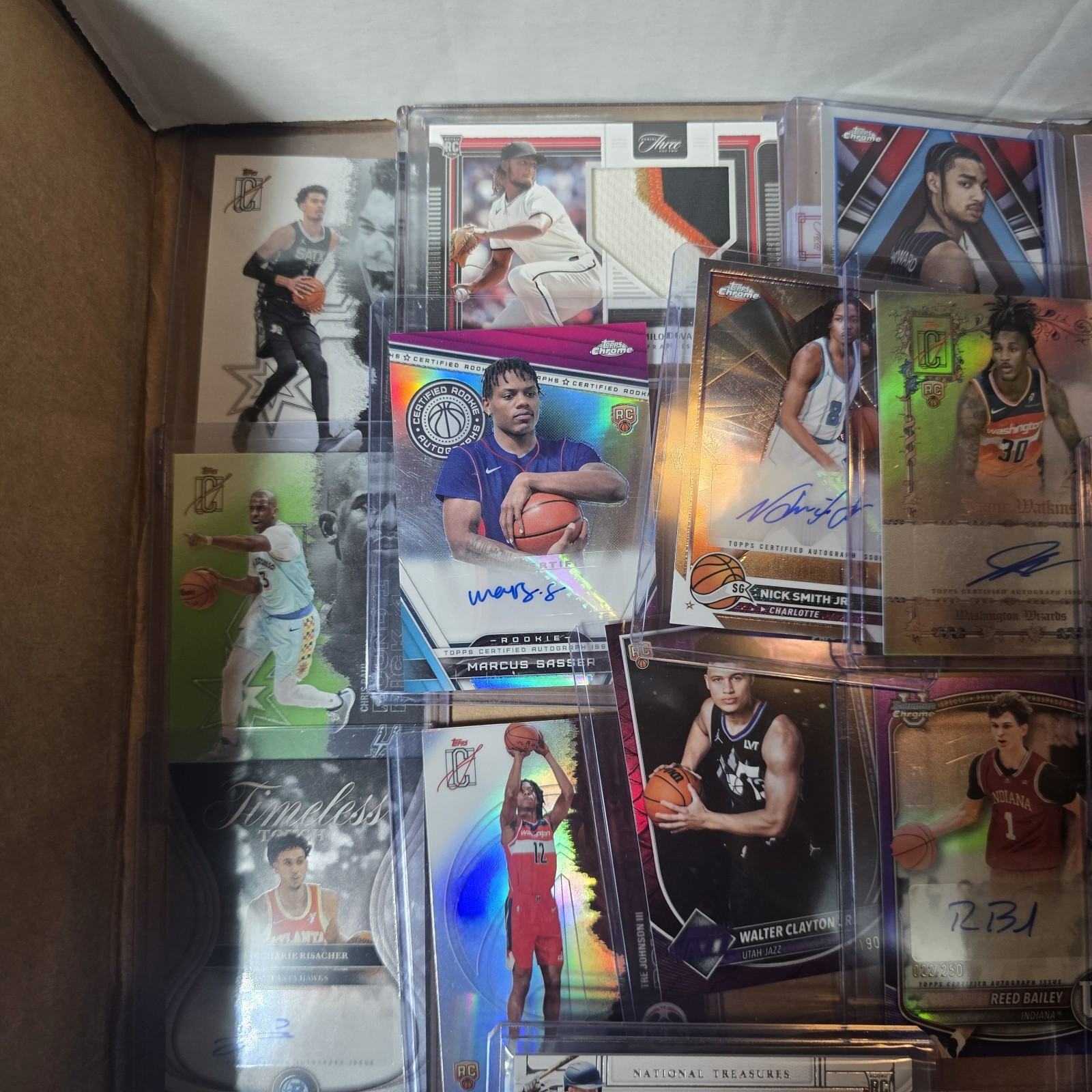 Sports Card Lot Collection Prizm Auto # Rookie Football Basketball Wembanyama view 2