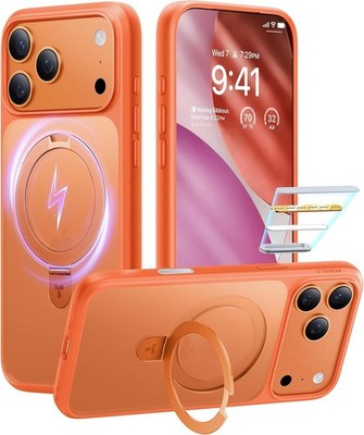 TORRAS iPHONE 17 PRO MAX CASE with STAND MAGSAFE ORANGE