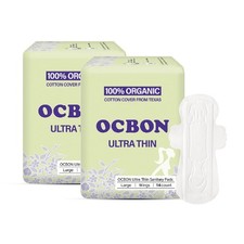 Unscented Ultra Thin Sanitary Pads 28 Count, Large Organic Cotton Femi